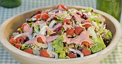 Radicchio and Escarole Salad with Raspberry Dressing, Credit: Food Network