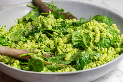 Pasta With Spinach Sauce, Credit: Elizabeth Newman