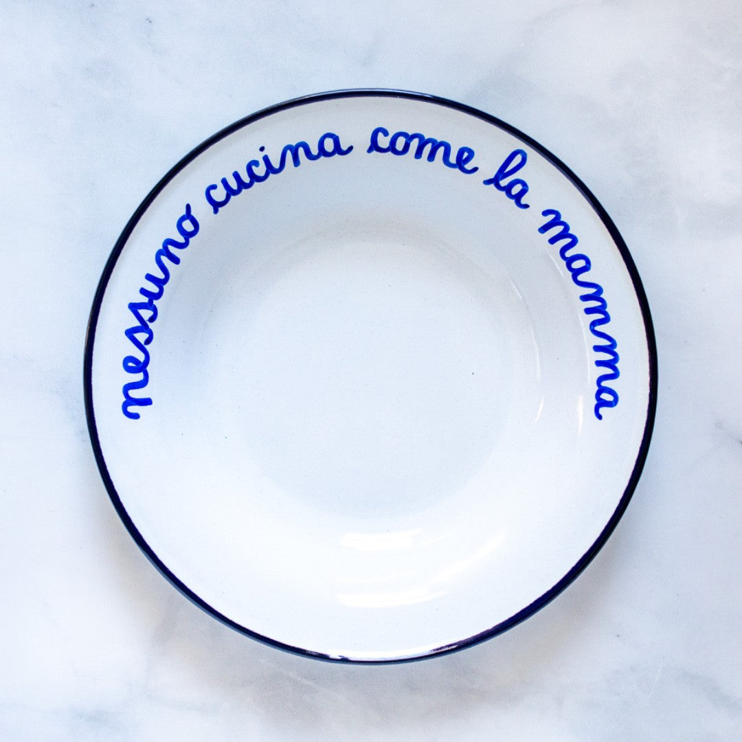 Italian Phrase Enamel Bowls