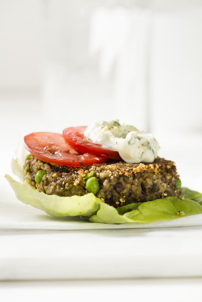 Lentil Burgers with Lemon-Basil Mayonnaise