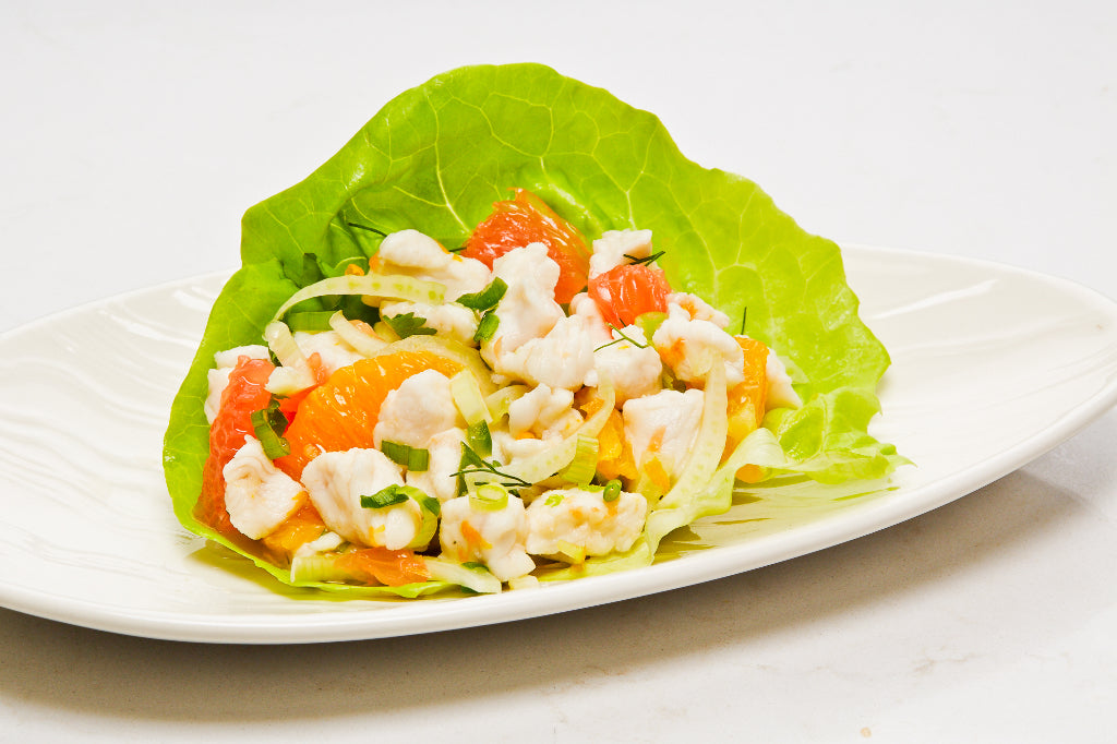 Tequila Ceviche with Citrus & Fennel Salad