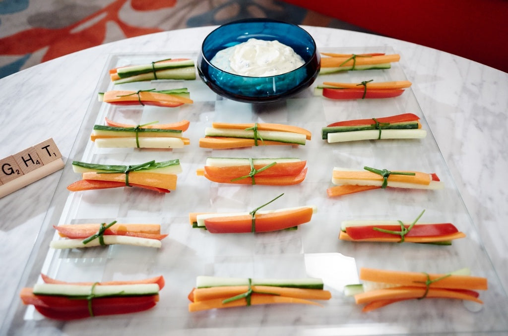 Vegetable Bundles with Tarragon Dressing