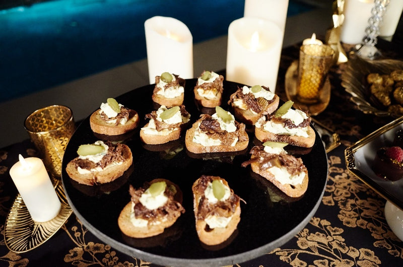 Braised Short Rib Crostini with Remoulade