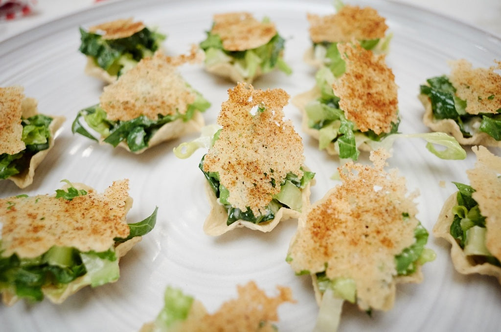 Caesar Salad Taco Bites