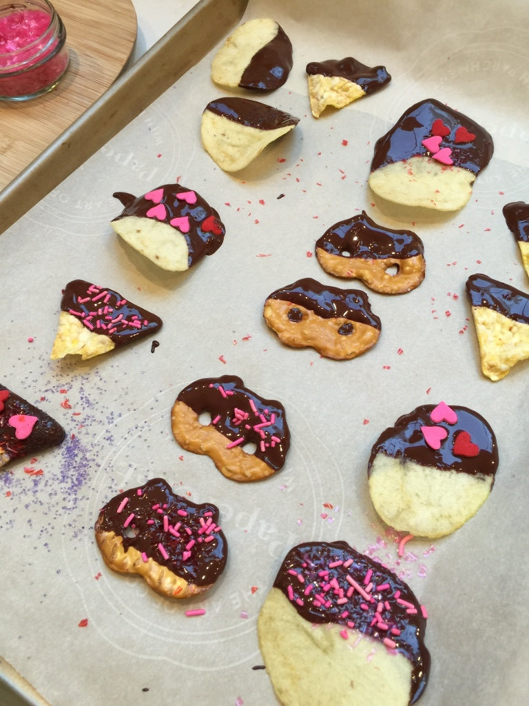 Valentine's Day Chocolate Covered Chips