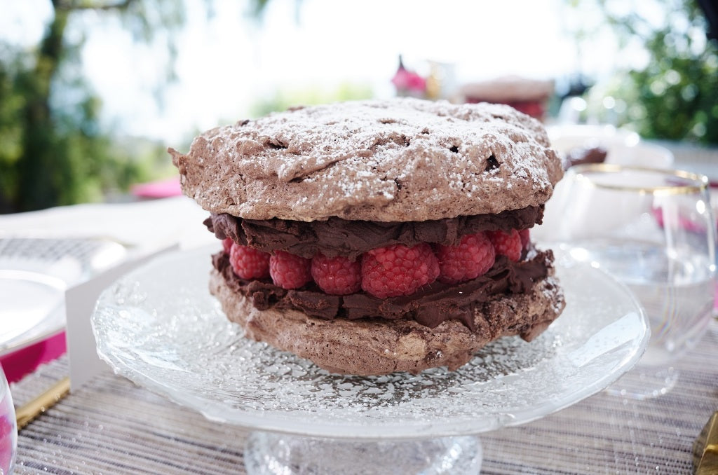 Dark Chocolate Macaron Cake