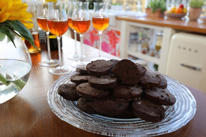 Chocolate Cherry Shortbread Cookies