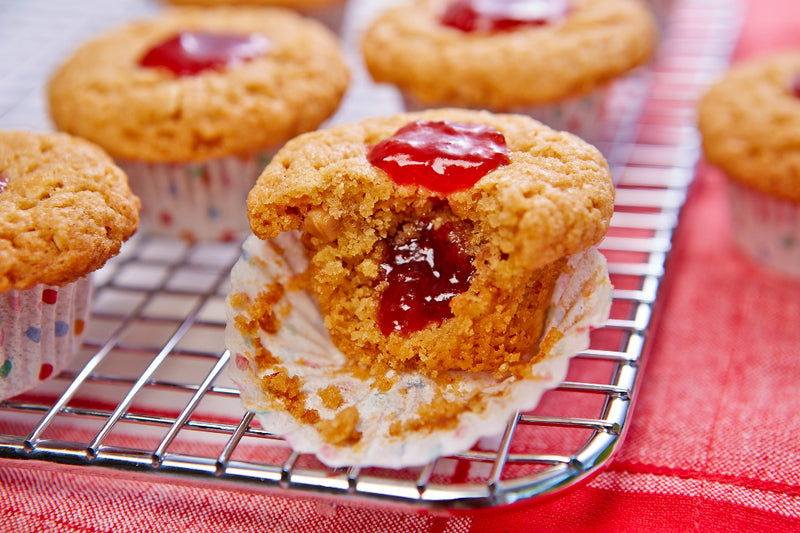 Mini Almond Butter and Strawberry Muffins