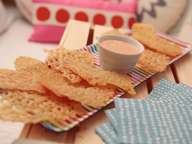 Parmesan Crisp with Pink Sauce