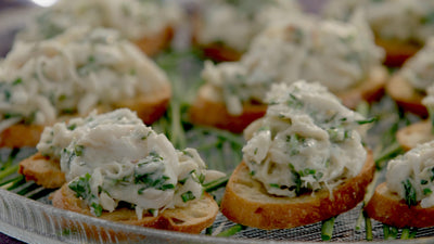 Crab Crostini with Lemon and Herbs