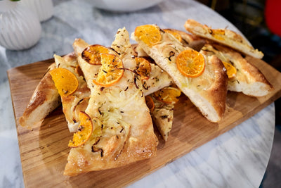 Focaccia with Fennel and Clementine