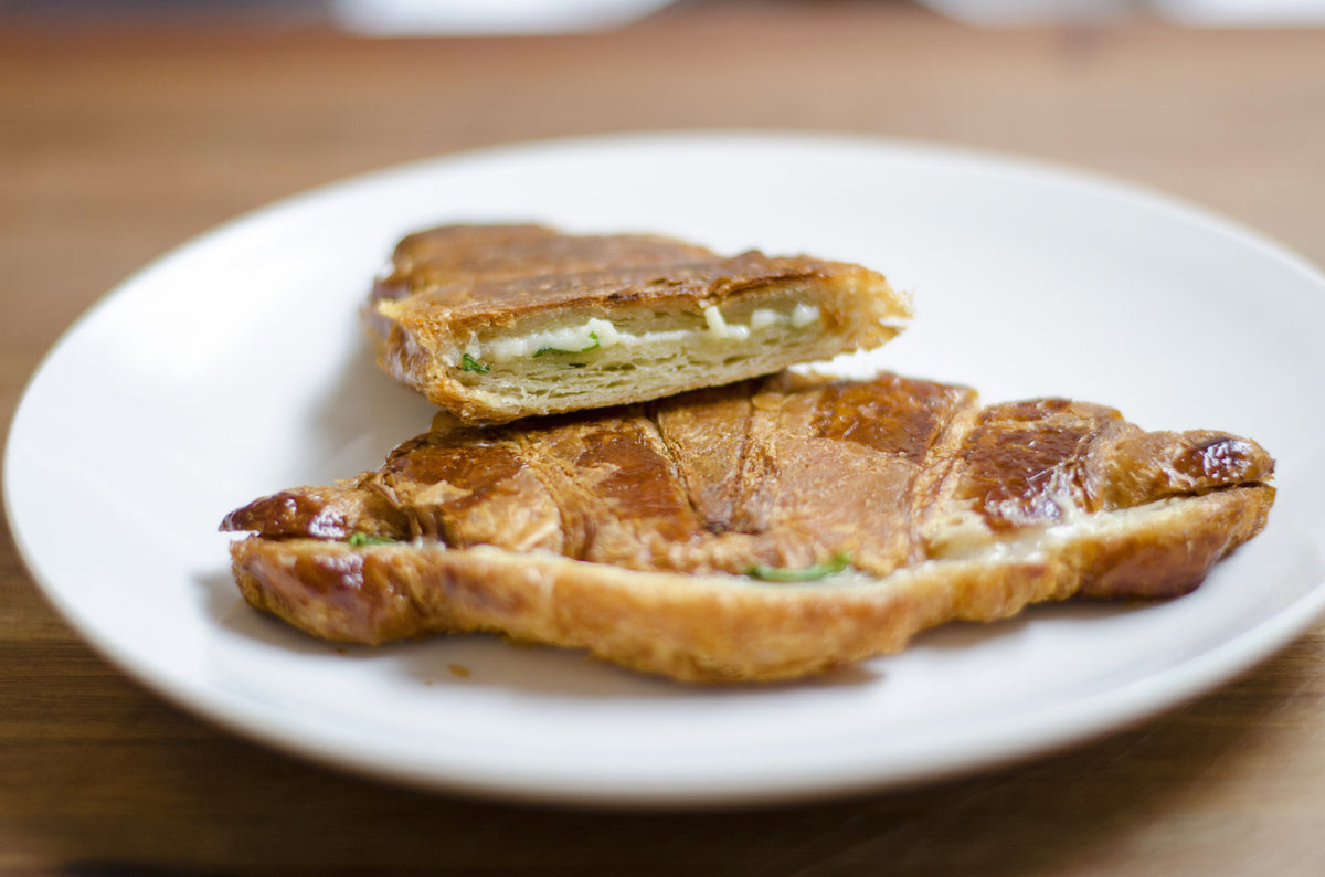 Croissant Grilled Cheese, Credit: Elizabeth Newman