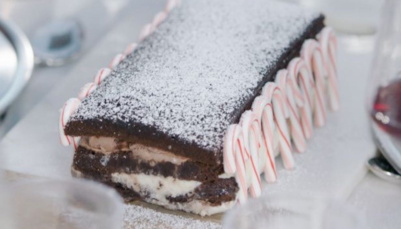 Black and White Brownie Ice Cream Cake