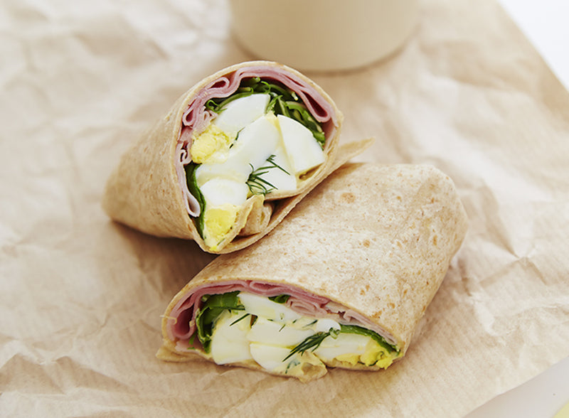 Greens, Eggs, and Ham Wrap