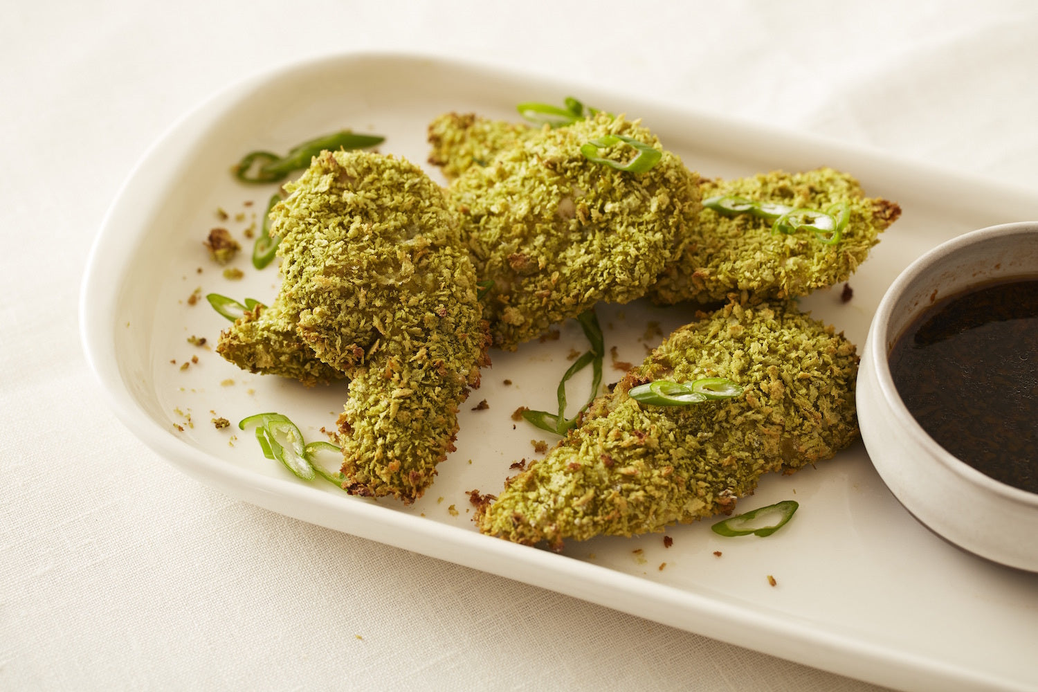 Matcha Chicken Tenders with Ginger Citrus, Credit: Lauren Volo