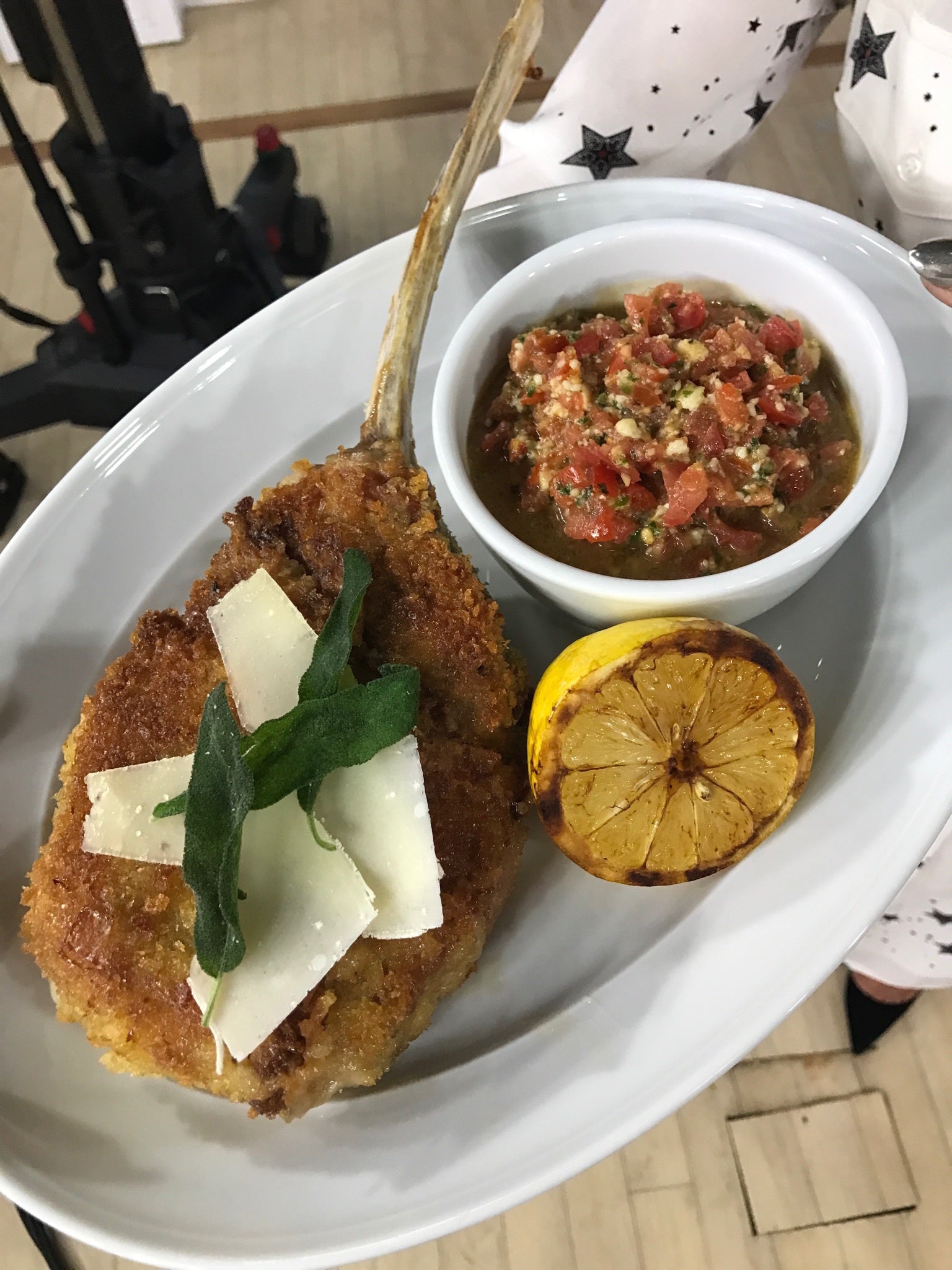 Veal Chop Saltimbocca "Milanese Style", Credit: Lish Steiling