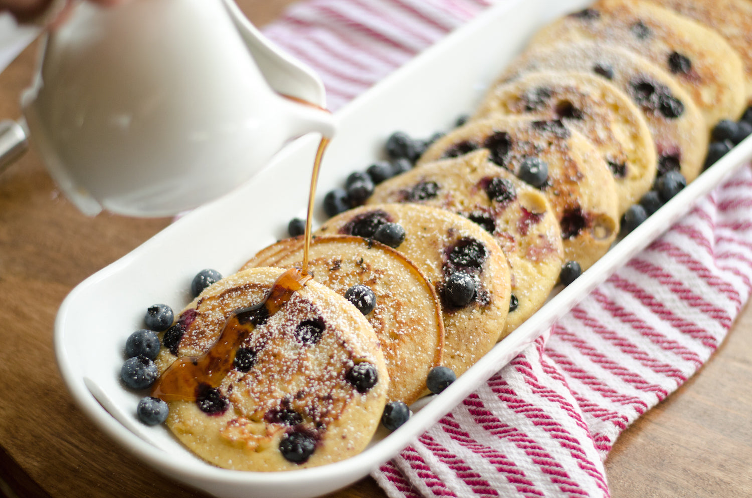 Gluten Free Blueberry Pancakes, Credit: Elizabeth Newman