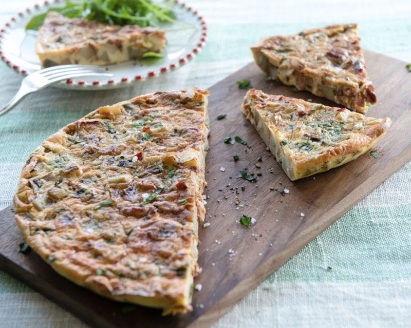 Frittata with Potato and Pancetta, Credit: Ray Kachatorian