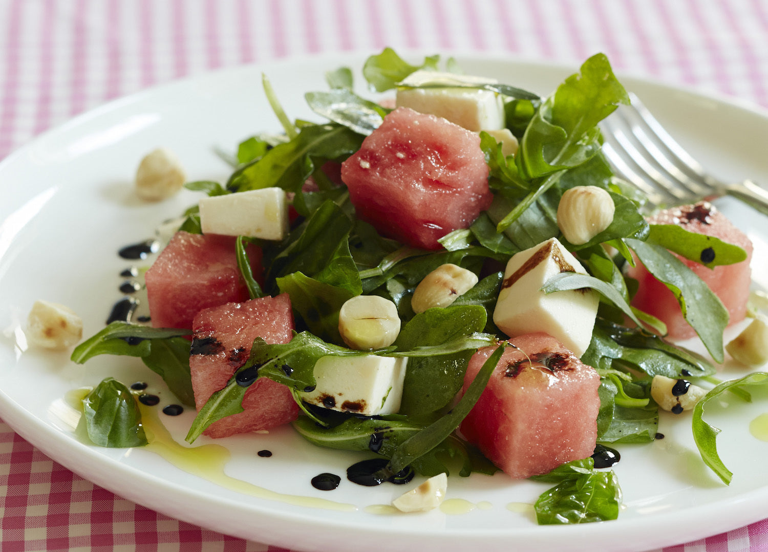 Watermelon Caprese Salad, Credit: Lauren Volo