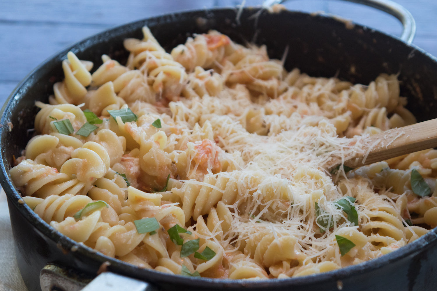 Fusilli with Fresh Pomodoro, Credit: Elizabeth Newman