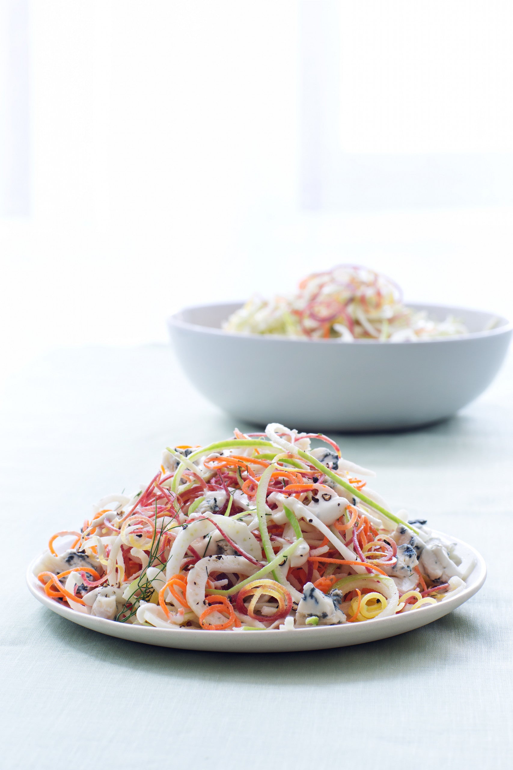 Raw Apple, Fennel, and Carrot Spiralized Salad, Credit: Lauren Volo