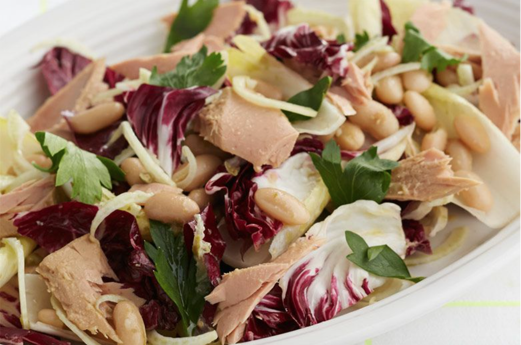Tuna, White Bean, and Bitter Greens Salad Giadzy