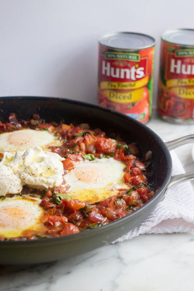 Spicy Baked Eggs, Credit: Elizabeth Newman