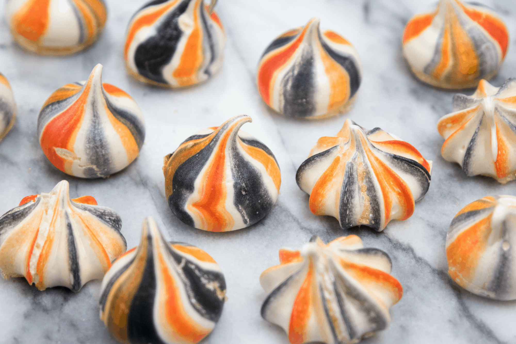 Halloween Tie-Dye Meringues, Credit: Elizabeth Newman