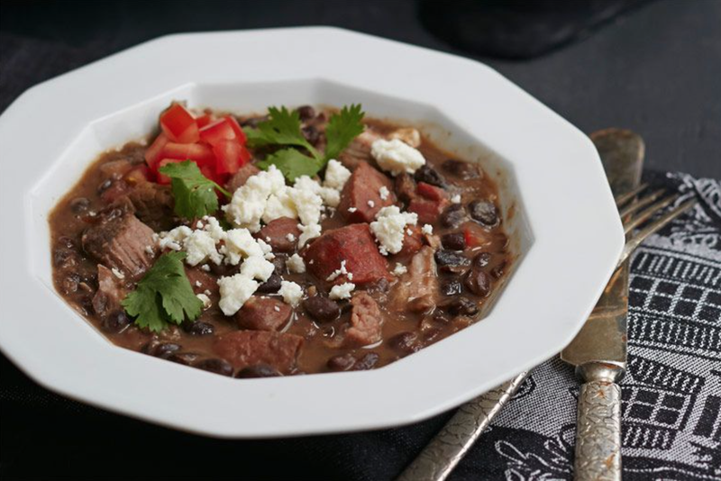 Slow Cooker Black Bean and Pork Stew, Credit: Lauren Volo