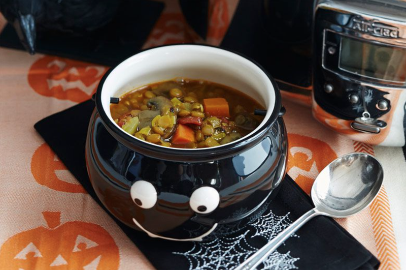 Slow Cooker Lentil, Kale, and Mushroom Soup, Credit: Lauren Volo