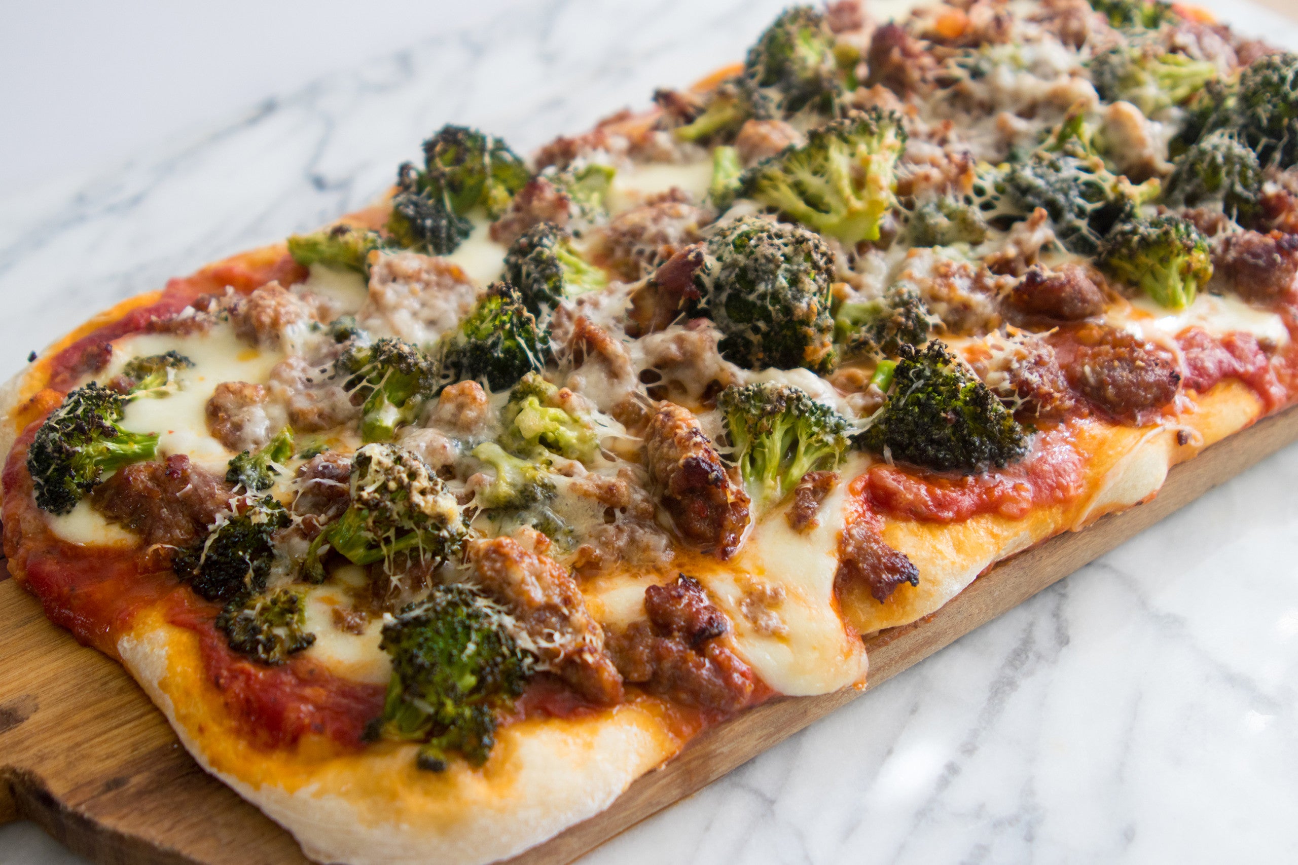 Sausage and Broccoli Pizza