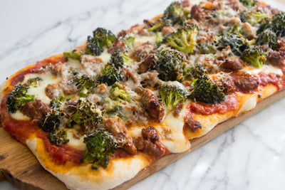 Sausage and Broccoli Pizza