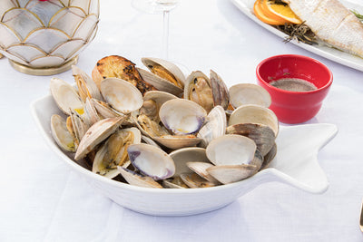 Grilled Clams with Herbed Butter, Credit: Food Network