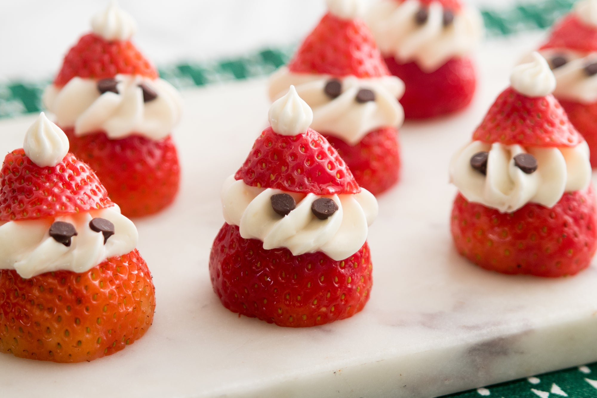 Jade's Strawberry Santas, Credit: Elizabeth Newman