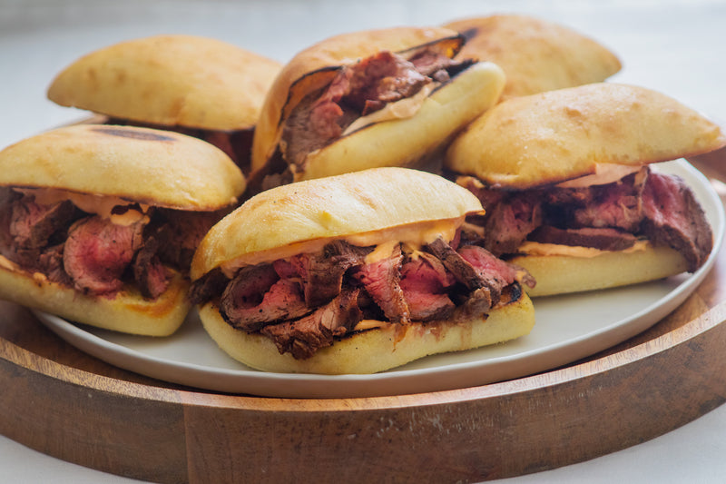 Cocoa Rubbed Flank Steak Sandwiches, Credit: Elizabeth Newman