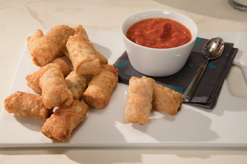 Crispy Salami and Cheese Egg Rolls, Credit: Elizabeth Newman