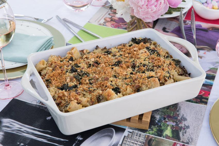 Baked Mushroom Rigatoni with Kale Gremolata, Credit: Food Network