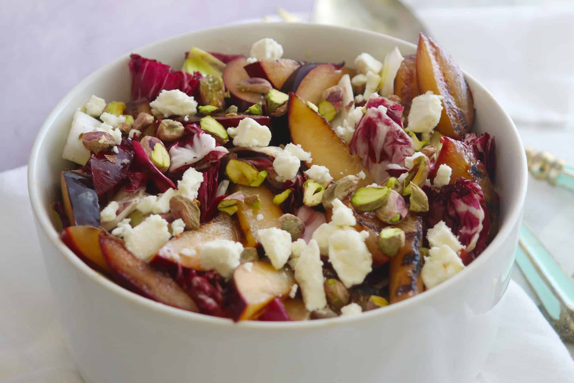 Grilled Plum Salad, Credit: Elizabeth Newman