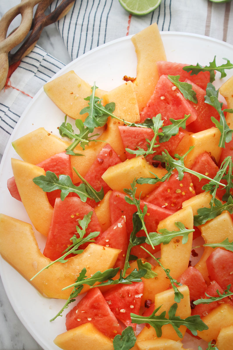 Zesty Melon Salad with Arugula, Credit: Elizabeth Newman