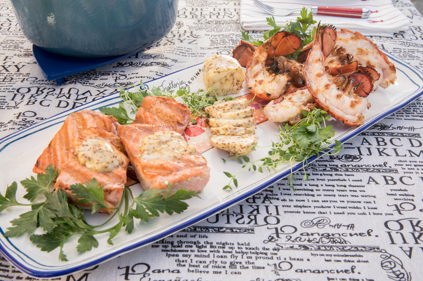 Grilled Seafood Platter with Mustard Butter, Credit: Food Network