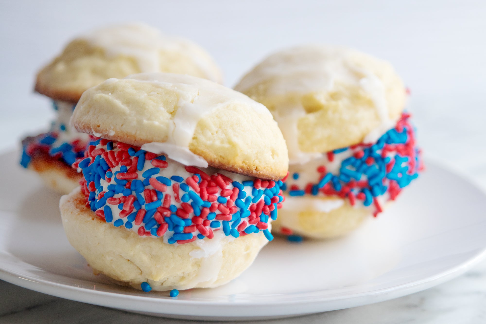 4th of July Lemon Ricotta Cookie Sandwiches, Credit: Elizabeth Newman