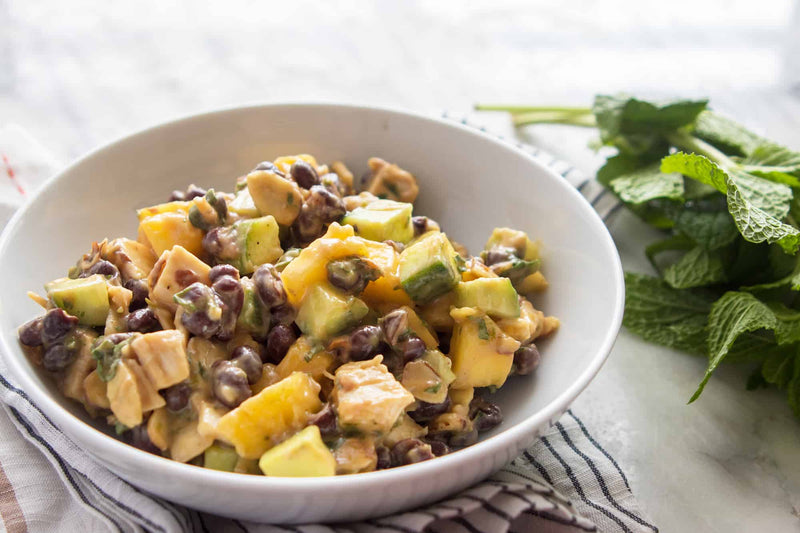 Mango, Chicken and Black Bean Salad, Credit: Elizabeth Newman