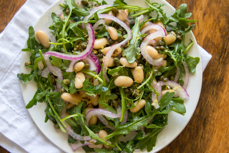 Lemony White Bean Salad, Credit: Elizabeth Newman