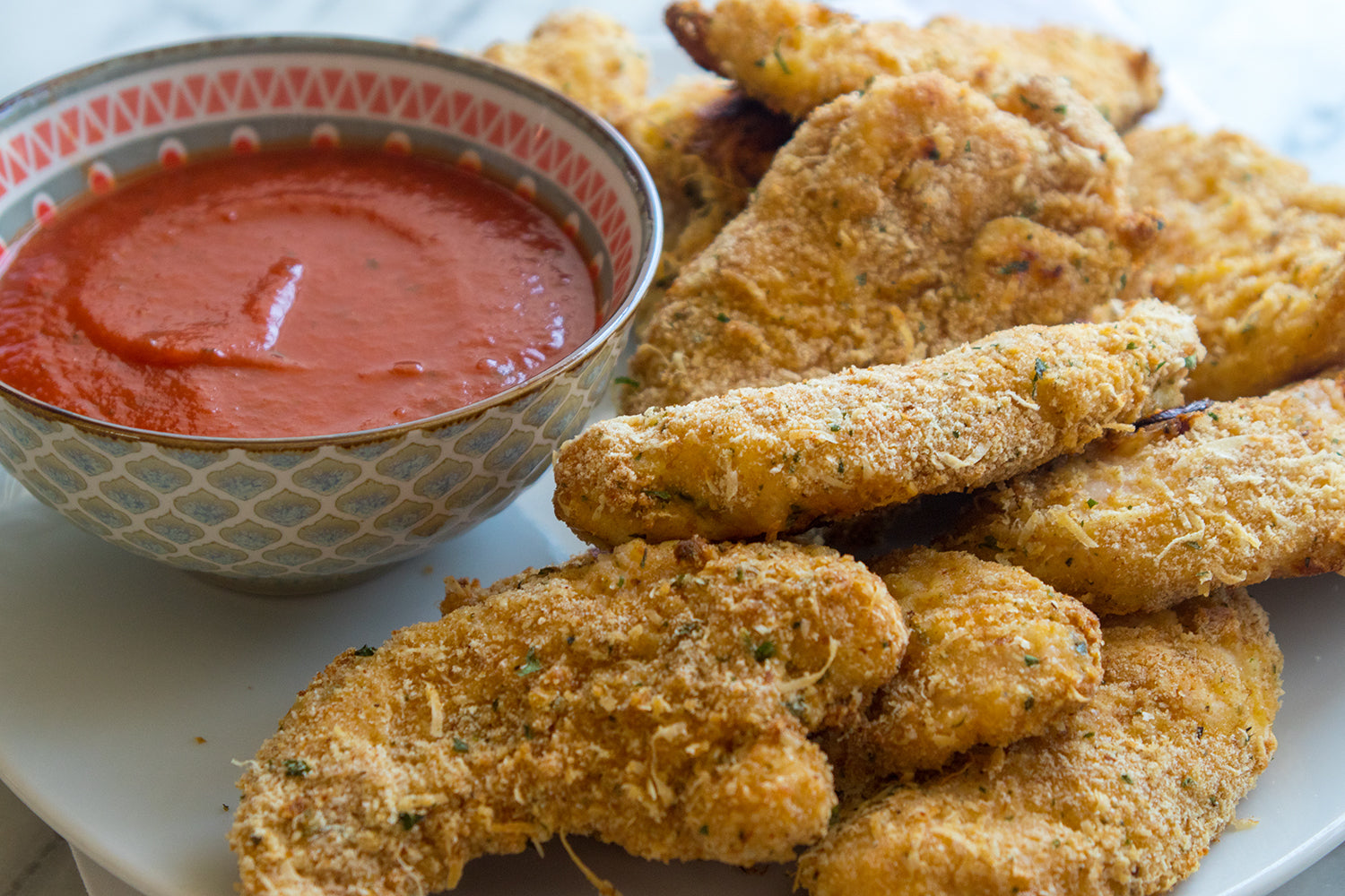 Kid Friendly Italian Chicken Fingers, Credit: Elizabeth Newman