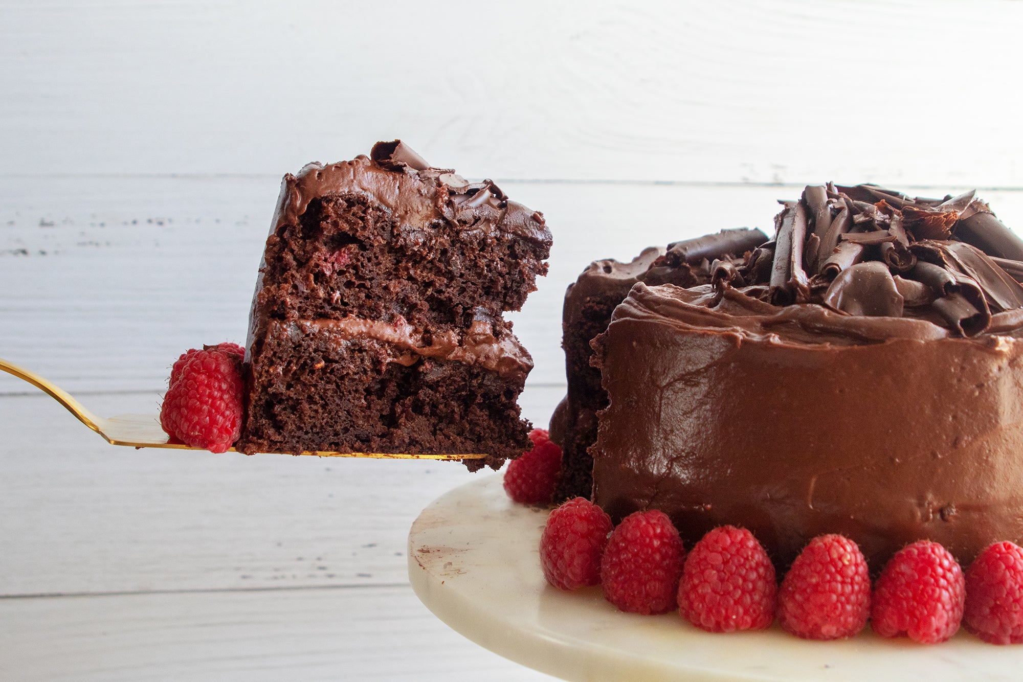 Chocolate Raspberry Cake, Credit: Elizabeth Newman