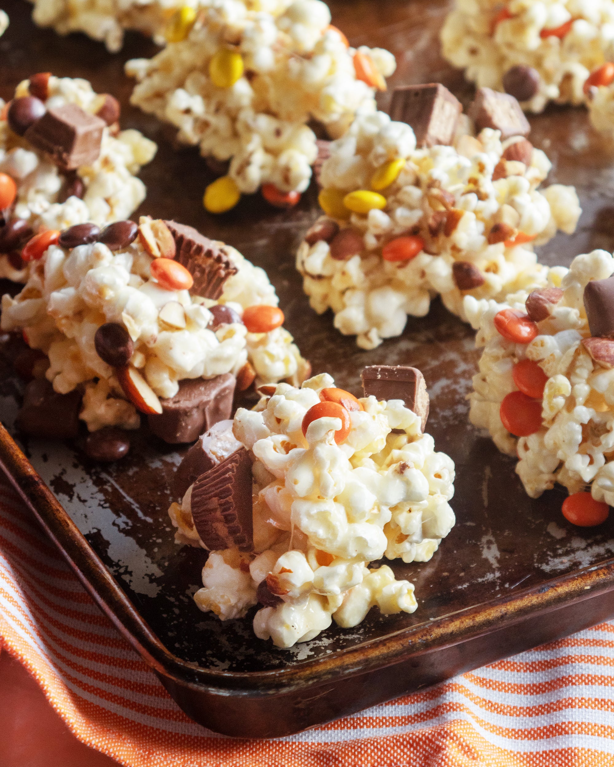 Leftover Candy Halloween Popcorn Clusters, Credit: Elizabeth Newman