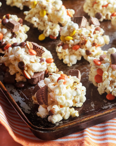 Leftover Candy Halloween Popcorn Clusters, Credit: Elizabeth Newman