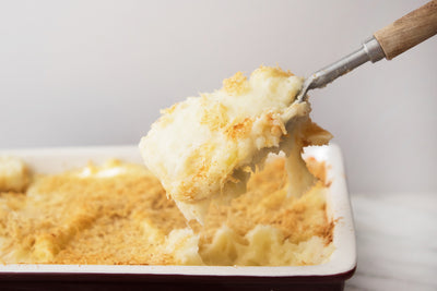 Baked Parmesan Mashed Potatoes with Bread Crumbs, Credit: Elizabeth Newman