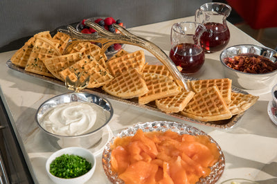 Smoked Salmon and Waffles, Credit: Food Network