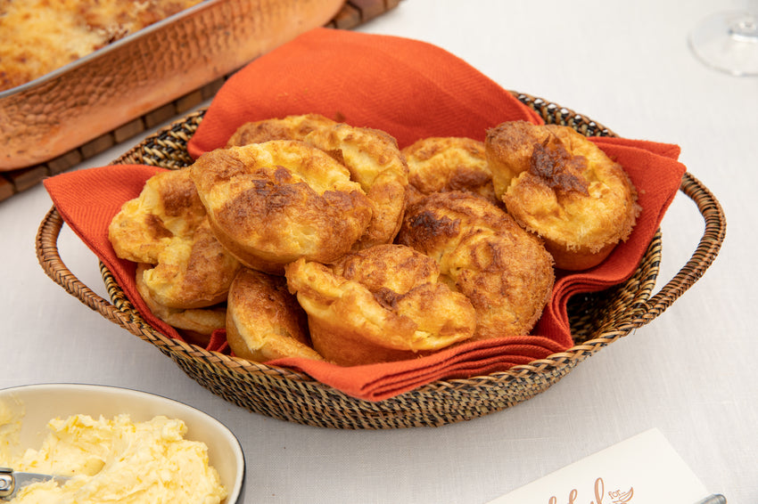 Polenta Popovers with Lemon Butter, Credit: Food Network